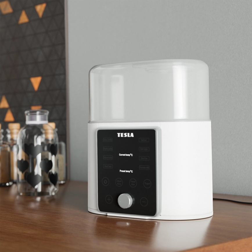 TESLA Smart - Ohřívač a sterilizátor lahví a dětské stravy 200W/230V