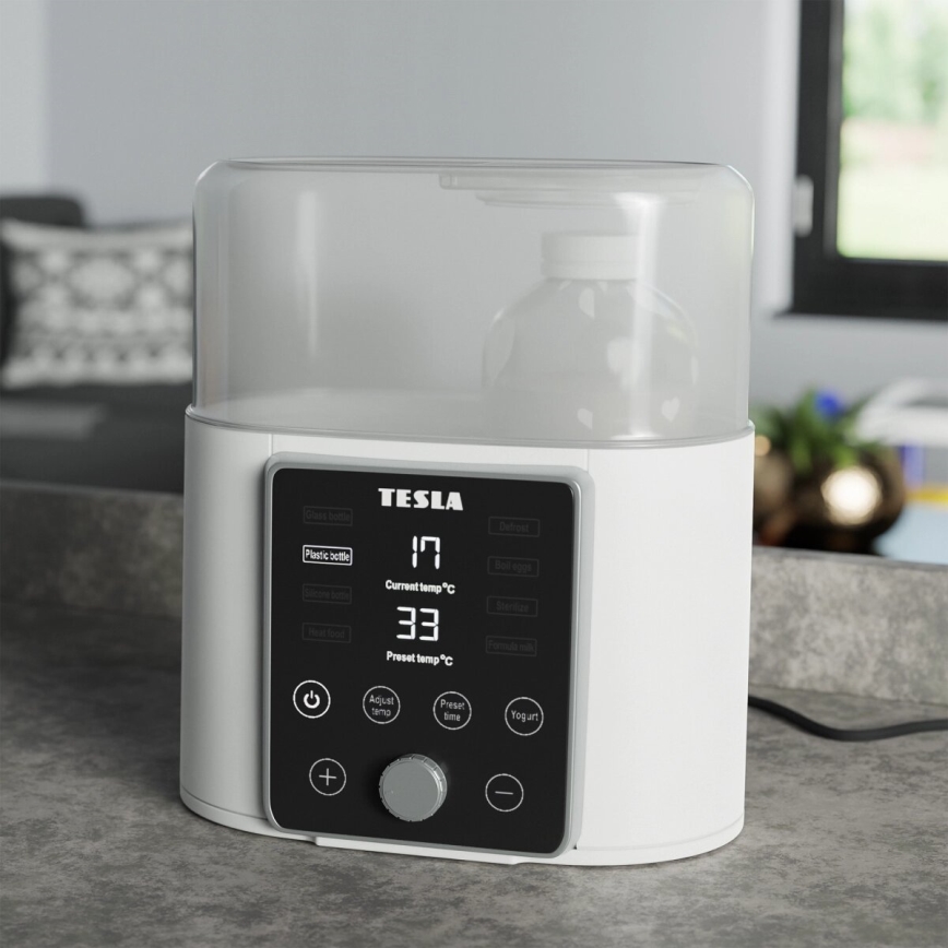 TESLA Smart - Ohřívač a sterilizátor lahví a dětské stravy 200W/230V