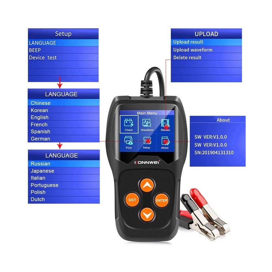 Tester akumulátorů 12V