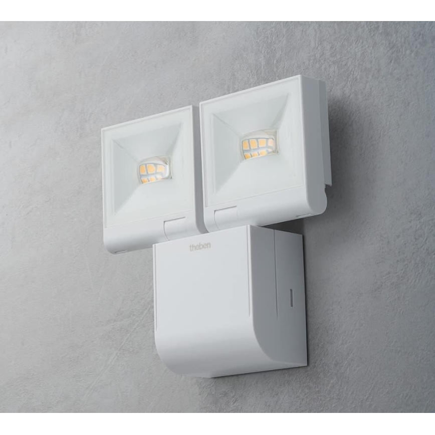 theben - LED Nástěnný reflektor 2xLED/10W/230V bílá IP55