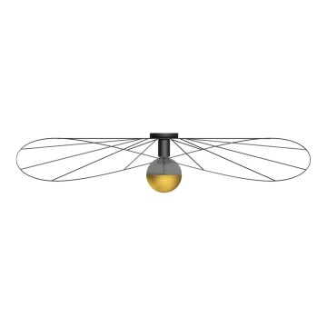 Thoro TH.014 - Přisazený lustr ESKOLA 1xE27/60W/230V černá
