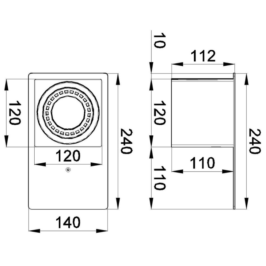 Thoro TH.023 - Bodové svítidlo HOOKANA 1xGU10/40W/230V