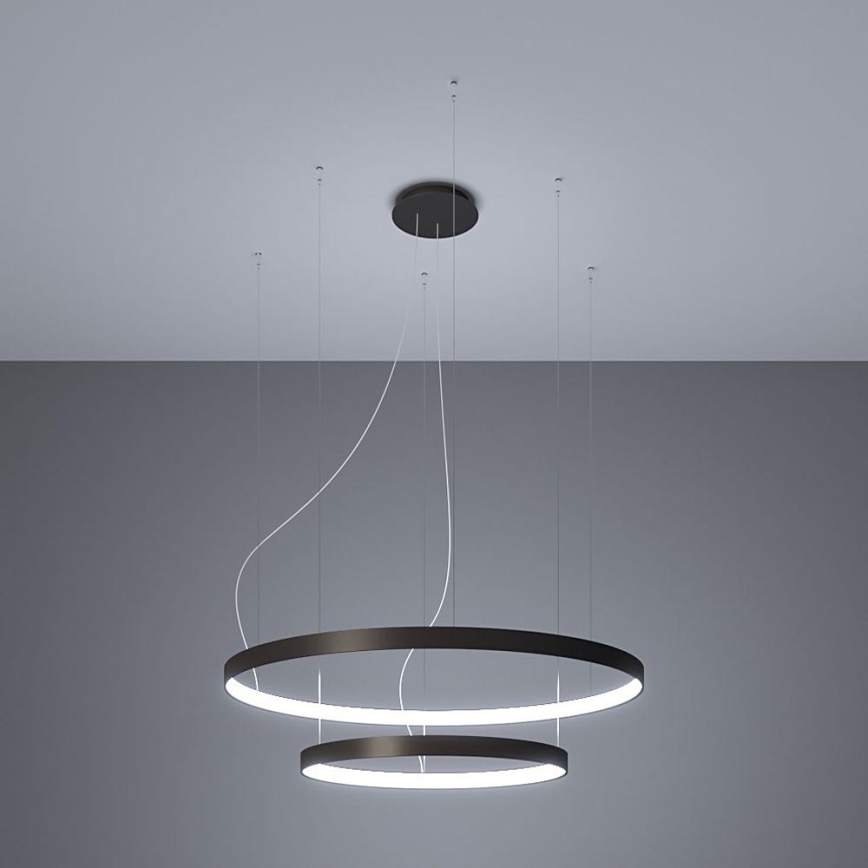 Thoro TH.212 - LED Lustr na lanku RIO LED/80W/230V CRI 95 4000K černá