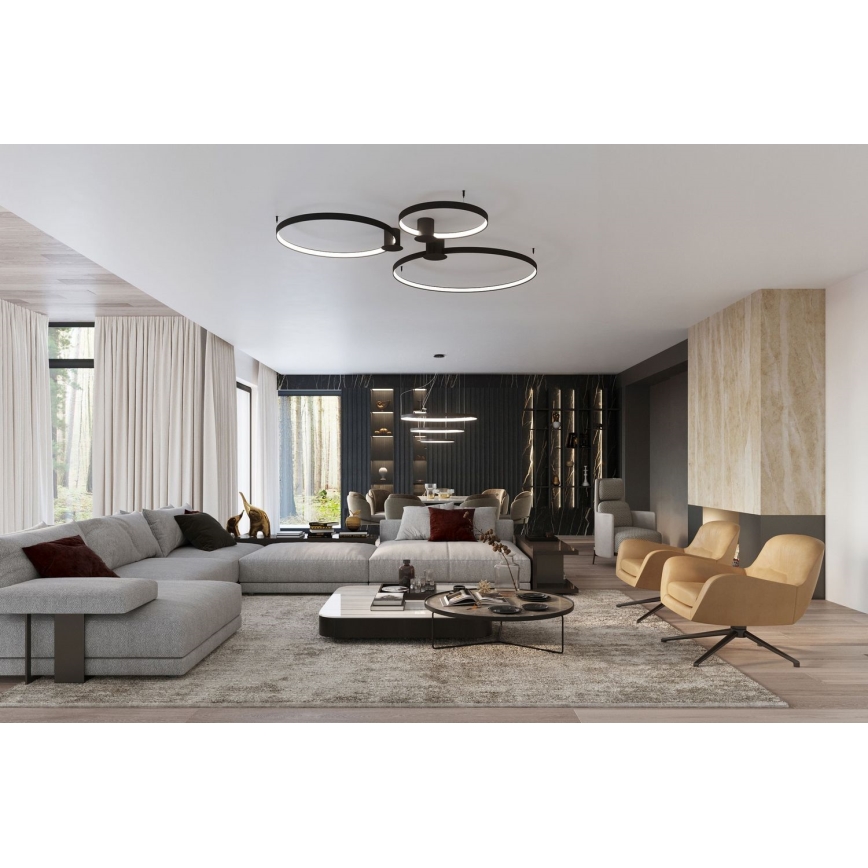 Thoro TH.212 - LED Lustr na lanku RIO LED/80W/230V CRI 95 4000K černá