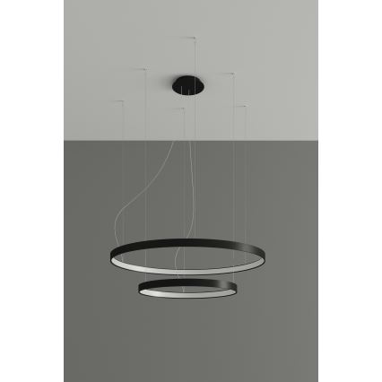 Thoro TH.212 - LED Lustr na lanku RIO LED/80W/230V CRI 95 4000K černá