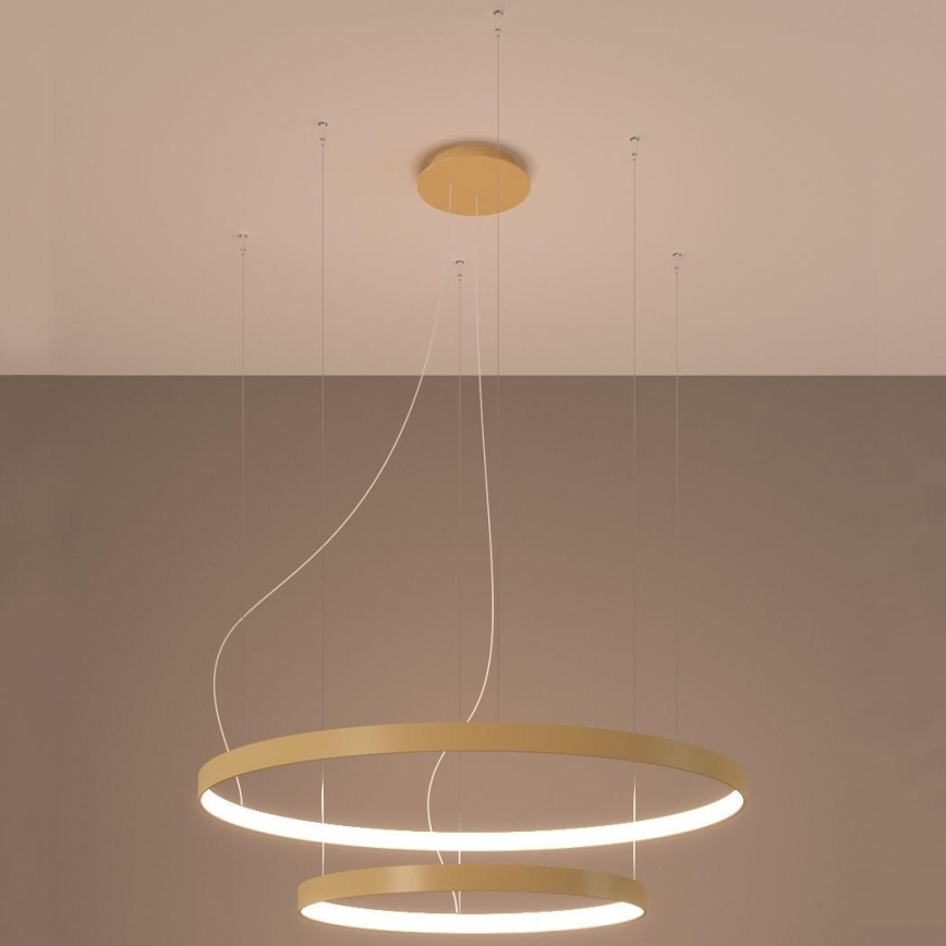 Thoro TH.214 - LED Lustr na lanku RIO LED/80W/230V CRI 90 3000K zlatá