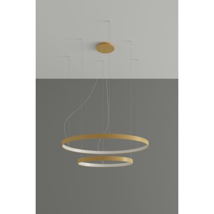 Thoro TH.214 - LED Lustr na lanku RIO LED/80W/230V CRI 90 3000K zlatá