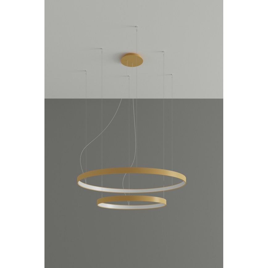Thoro TH.214 - LED Lustr na lanku RIO LED/80W/230V CRI 90 3000K zlatá