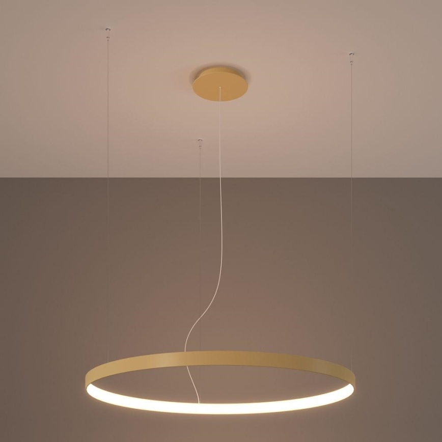 Thoro TH.216 - LED Lustr na lanku RIO LED/30W/230V CRI 90 3000K pr. 55 cm zlatá