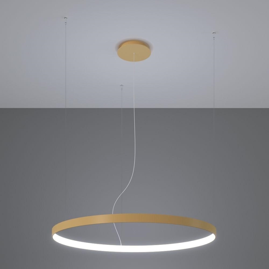 Thoro TH.217 - LED Lustr na lanku RIO LED/30W/230V CRI 95 4000K pr. 55 cm zlatá