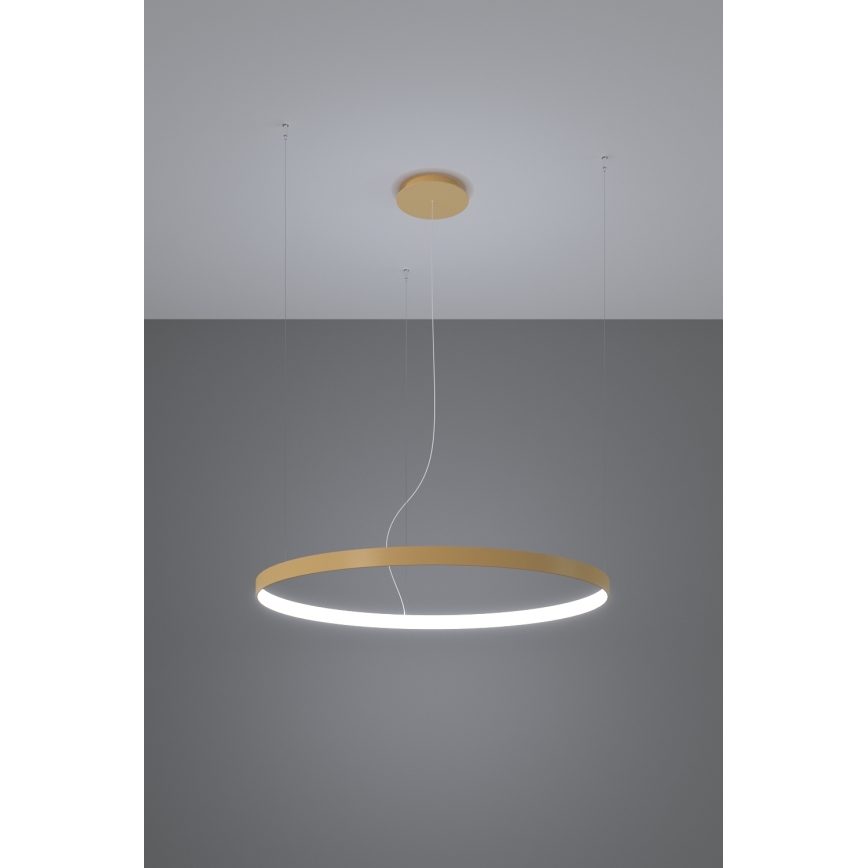 Thoro TH.217 - LED Lustr na lanku RIO LED/30W/230V CRI 95 4000K pr. 55 cm zlatá