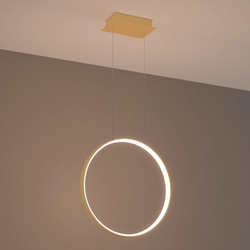 Thoro TH.220 - LED Lustr na lanku RIO LED/30W/230V CRI 90 3000K pr. 55 cm zlatá