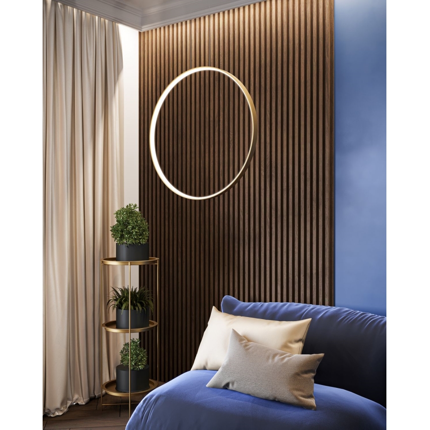 Thoro TH.220 - LED Lustr na lanku RIO LED/30W/230V CRI 90 3000K pr. 55 cm zlatá