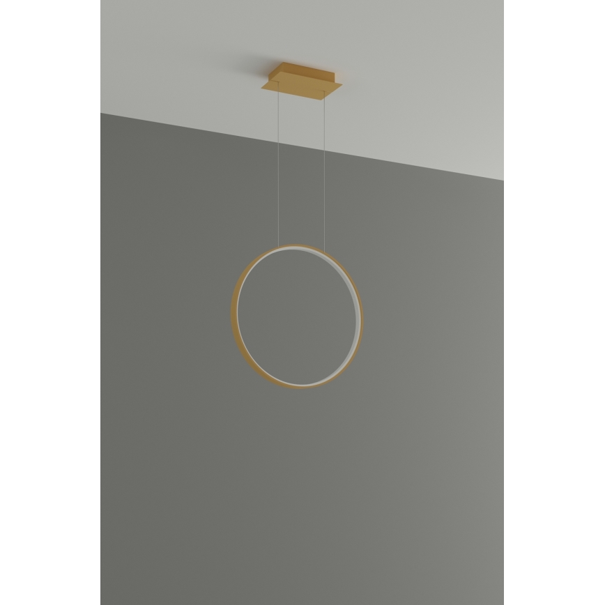 Thoro TH.220 - LED Lustr na lanku RIO LED/30W/230V CRI 90 3000K pr. 55 cm zlatá