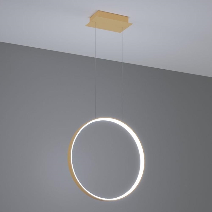 Thoro TH.221 - LED Lustr na lanku RIO LED/30W/230V CRI 95 4000K pr. 55 cm zlatá