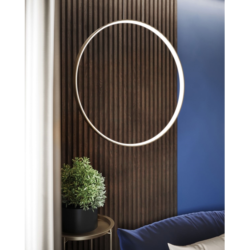 Thoro TH.221 - LED Lustr na lanku RIO LED/30W/230V CRI 95 4000K pr. 55 cm zlatá