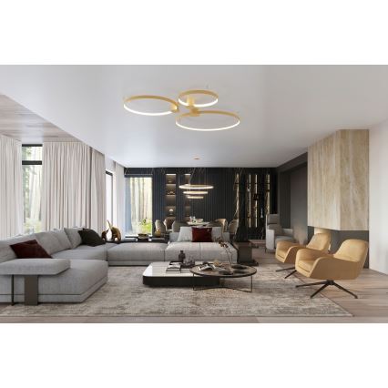 Thoro TH.223 - LED Stropní svítidlo RIO LED/30W/230V CRI 98 4000K pr. 55 cm zlatá