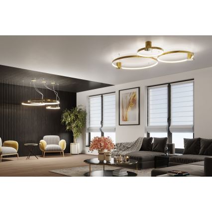 Thoro TH.246 - LED Lustr na lanku RIO LED/50W/230V CRI 90 3000K pr. 78 cm zlatá