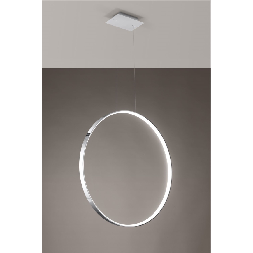 Thoro TH.249 - LED Lustr na lanku RIO LED/50W/230V CRI 90 4000K pr. 78 cm lesklý chrom