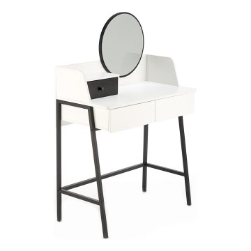 Toaletní stolek AGNES 80x42 cm bílá/černá