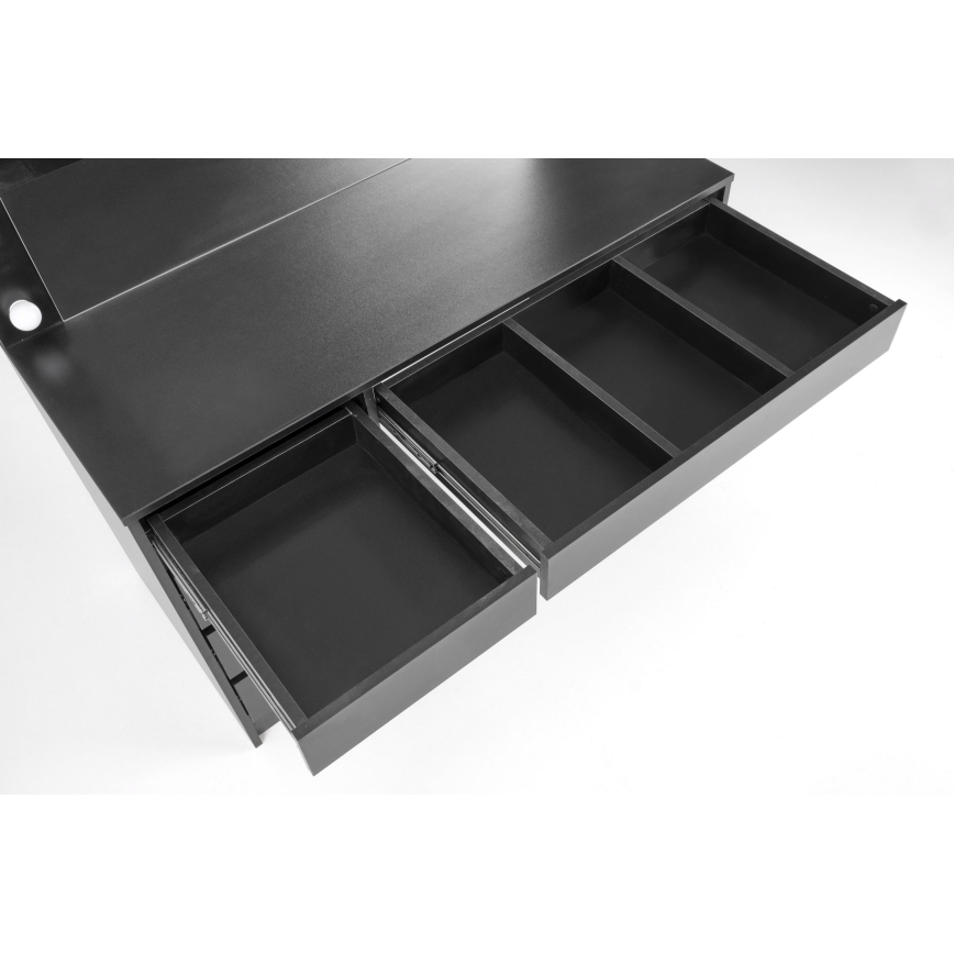 Toaletní stolek AMORIO 120x55 cm černá