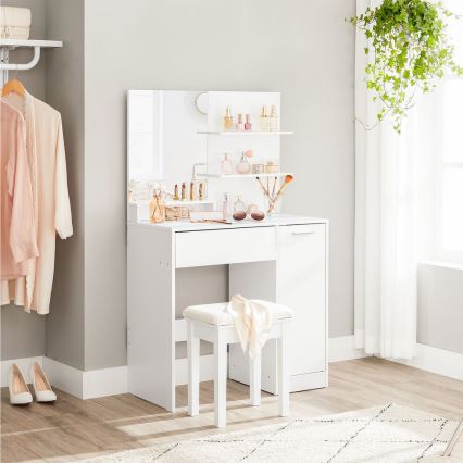 Toaletní stolek AURORA 80x40 cm bílá