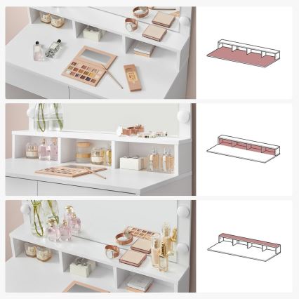 Toaletní stolek HATOR 80x40 cm bílá