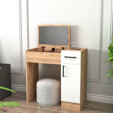 Toaletní stolek INCI 77x37 cm borovice atlantic/bílá