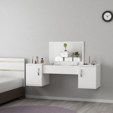 Toaletní stolek MERCAN 100x36 cm bílá