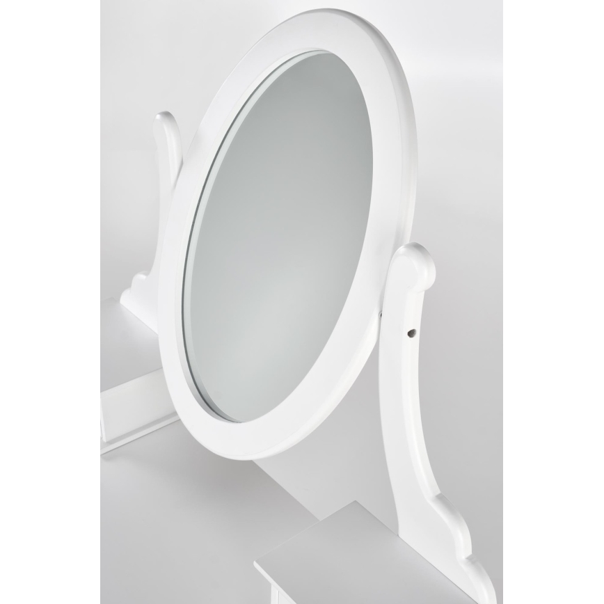 Toaletní stolek SARA 80x40 cm + taburet 45x37 cm bílá