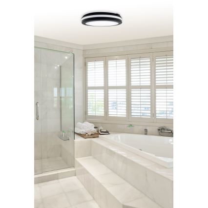 Top Light - LED Koupelnové stropní svítidlo COMET LED/40W/230V 3000/4000/6500K IP54 černá pr. 40 cm