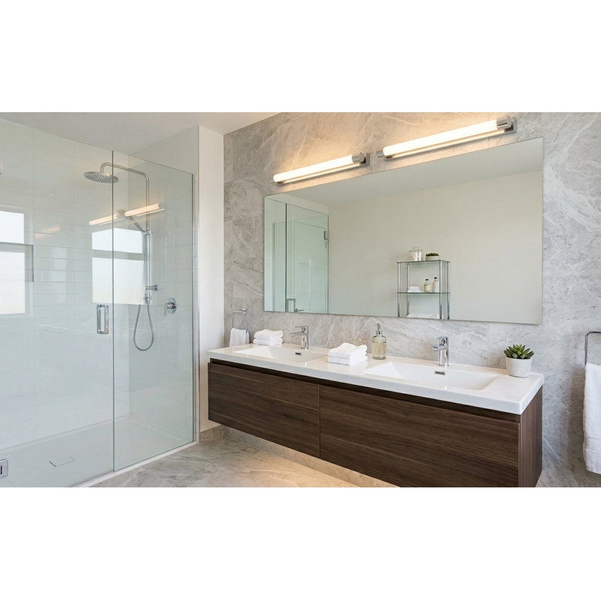 Top Light - LED Koupelnové osvětlení zrcadla TURIA LED/8W/230V 3000/4000/6500K IP44 40 cm lesklý chrom