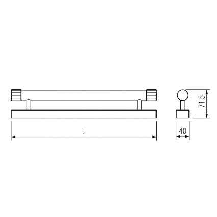 Top Light - LED Koupelnové osvětlení zrcadla TURIA LED/8W/230V 3000/4000/6500K IP44 40 cm lesklý chrom