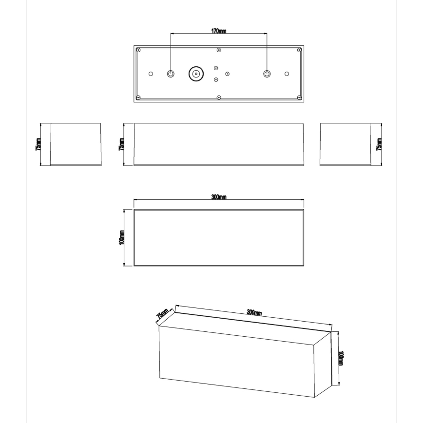 Top Light - LED Koupelnové nástěnné svítidlo BOXTER LED/12W/230V IP65 4000K