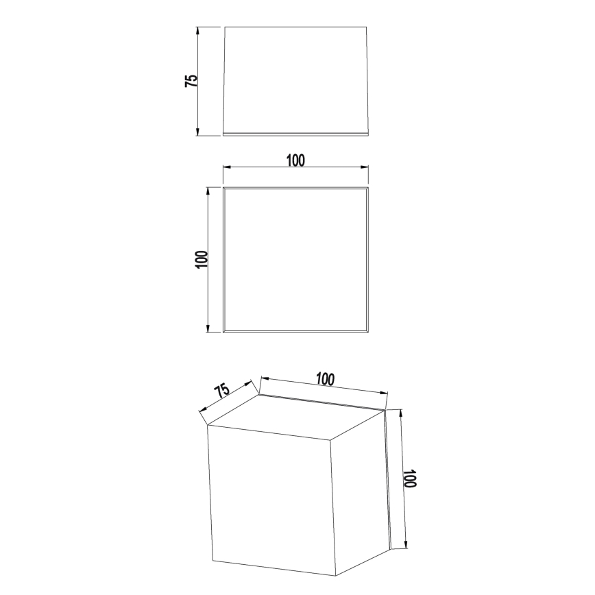 Top Light - LED Koupelnové nástěnné svítidlo BOXTER LED/5W/230V 4000K IP65