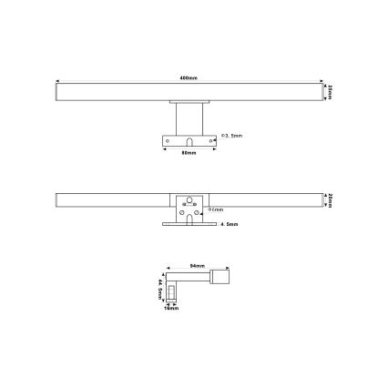 Top Light - LED Koupelnové osvětlení zrcadla OREGON LED/7W/230V 40 cm IP44