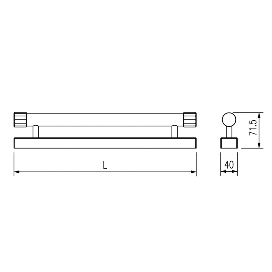 Top Light - LED Koupelnové osvětlení zrcadla TURIA LED/12W/230V 3000/4000/6500K IP44 60 cm černá