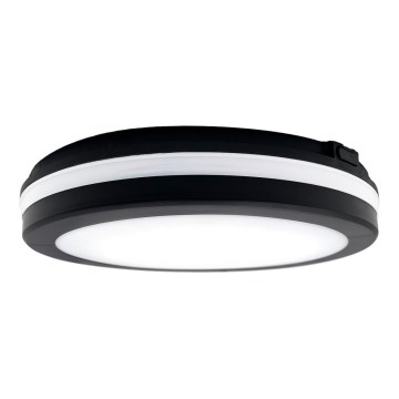 Top Light - LED Koupelnové svítidlo COMET LED/15W/230V 3000/4000/6500K IP54 pr. 20 cm černá