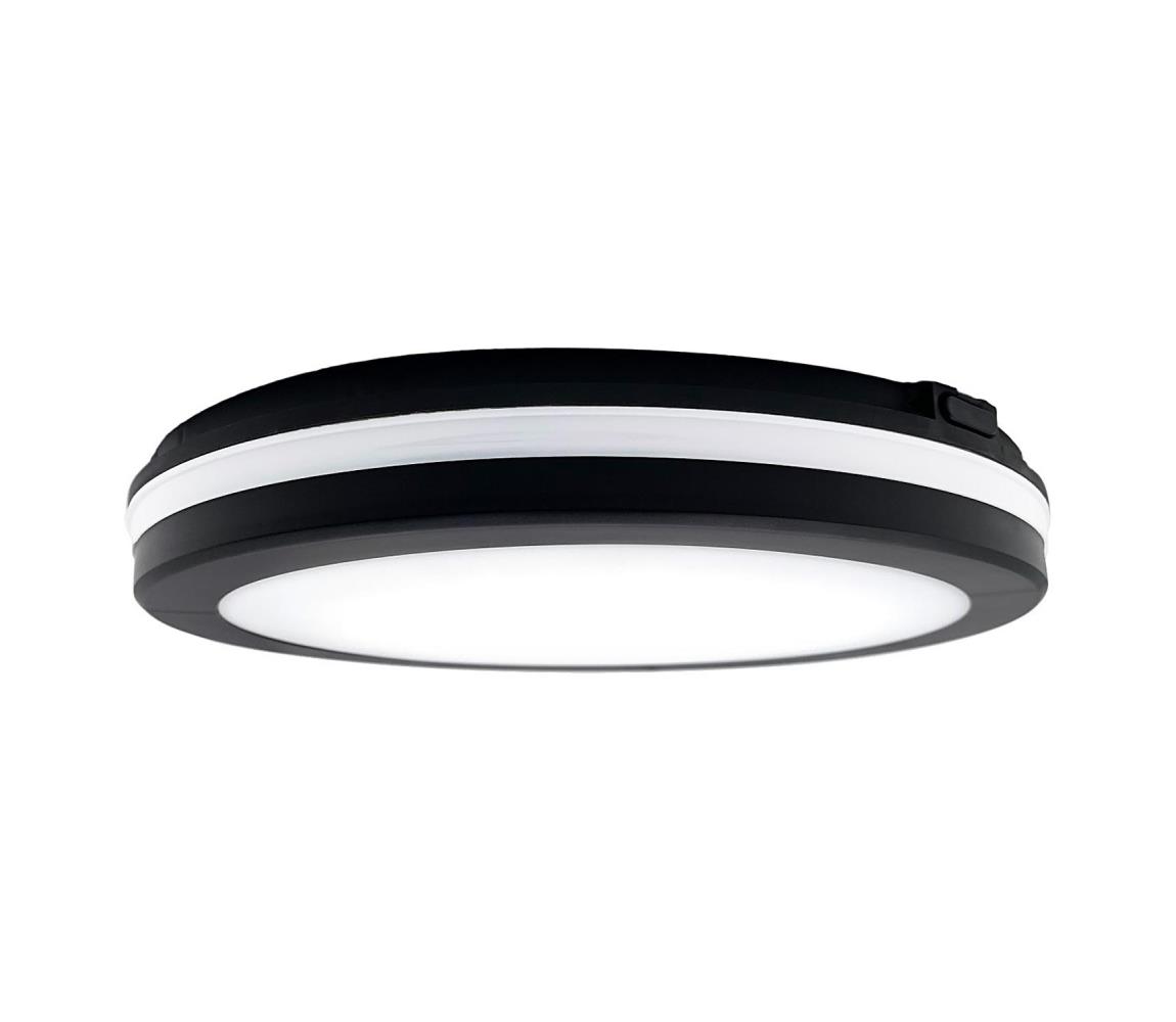 Top Light - LED Koupelnové svítidlo COMET LED/24W/230V IP54 pr. 30 cm černá Comet 30C CCT