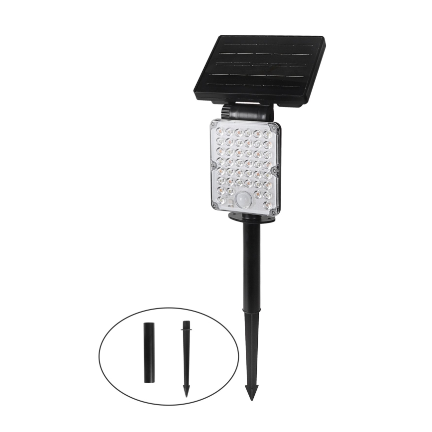 Top Light - LED Solární svítidlo se senzorem 3v1 ZENITH LED/10W/3,7V 3000/4000/6500K IP54 2400 mAh