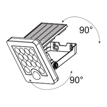 Top Light - LED Solární nástěnný reflektor se senzorem HELEON S LED/5W/3,7V IP65 4000K