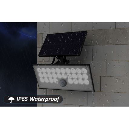 Top Light - LED Solární nástěnný reflektor se senzorem HELEON VARIO LED/8W/3,7V IP65 4000K 2200 mAh + dálkové ovládání