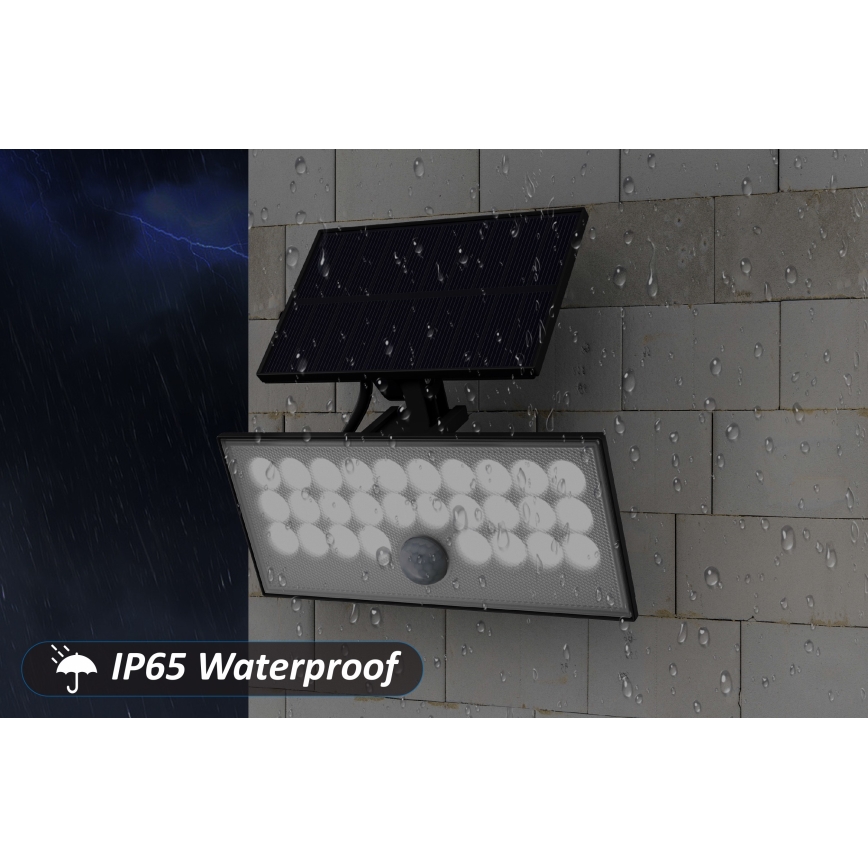 Top Light - LED Solární nástěnný reflektor se senzorem HELEON VARIO LED/8W/3,7V IP65 4000K 2200 mAh + dálkové ovládání