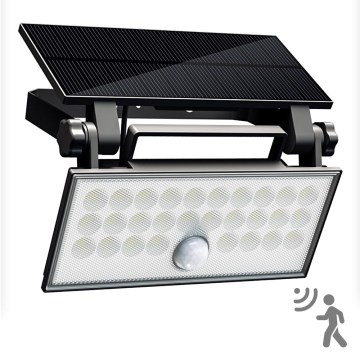 Top Light - LED Solární nástěnný reflektor se senzorem HELEON PRO LED/8W/3,7V IP65 4000K 2600 mAh
