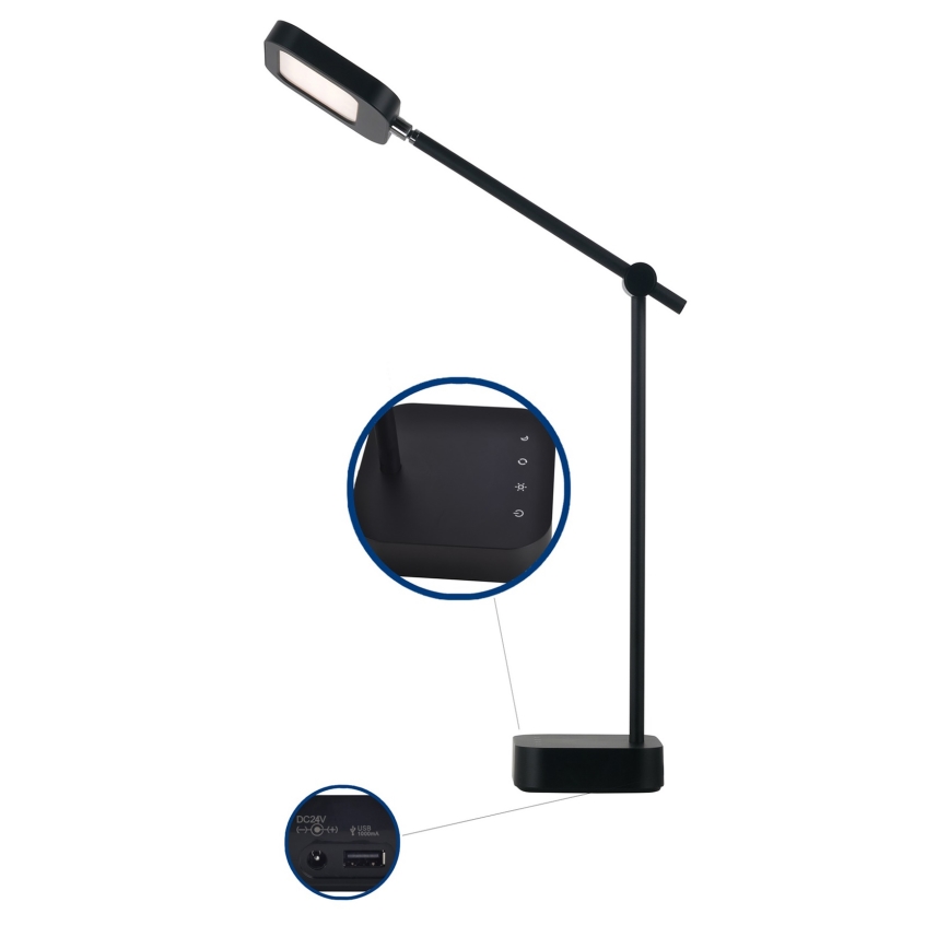 Top Light - LED Stmívatelná dotyková stolní lampa IVA LED/8W/230V 3000-6500K černá