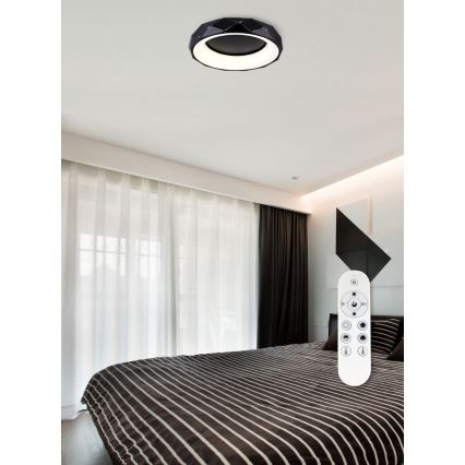 Top Light - LED Stmívatelné stropní svítidlo APOLO LED/45W/230V černá + dálkové ovládání