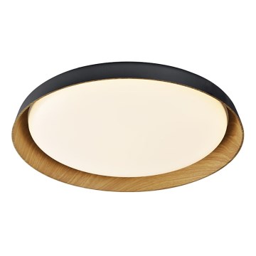 Top Light - LED Stmívatelné stropní svítidlo SATELLITE LED/48W/230V 3000-6500K pr. 53 cm černá/hnědá + dálkové ovládání