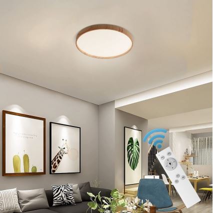 Top Light - LED Stmívatelné stropní svítidlo VENDO LED/36W/230V 3000-6500K bílá/béžová + dálkové ovládání