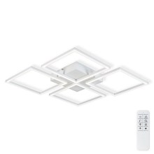 Top Light - LED Stmívatelný přisazený lustr 4xLED/16,25W/230V hranatý bílá + dálkové ovládání