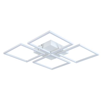 Top Light - LED Stmívatelný přisazený lustr RIVIERA 4xLED/16,25W/230V hranatý bílá + dálkové ovládání